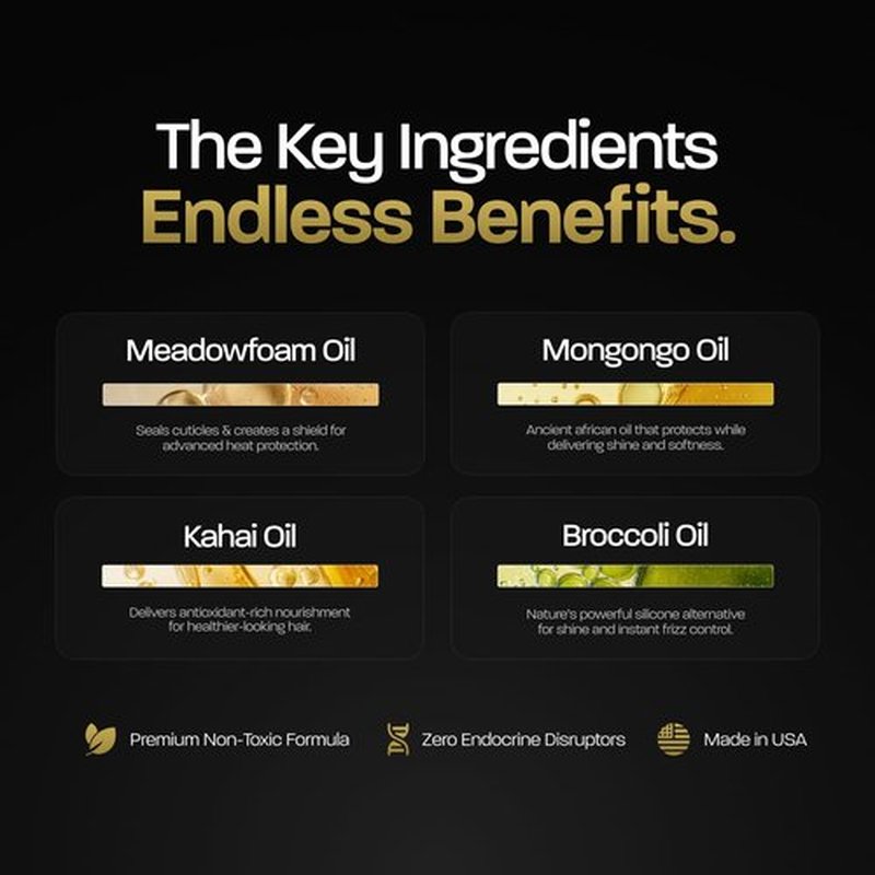 BASED Hair Elixir - Weightless Shine Serum with Heat Protection, Controls Frizz & Flyaways, Nourishes with Meadowfoam & Mongongo Oils, Non-Toxic Formula for All Hair Types (1 Fl Oz, Pack of 1)
