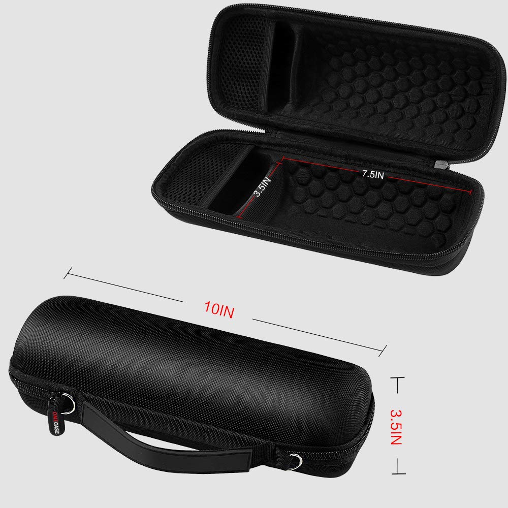 Comecase Speaker Case Compatible with JBL FLIP 7/6 /5/4 Portable Bluetooth Speakers, Hard Travel Storage with Adjustable Shoulder Strap & Mesh Pockets for Accessories - Black (Box Only)