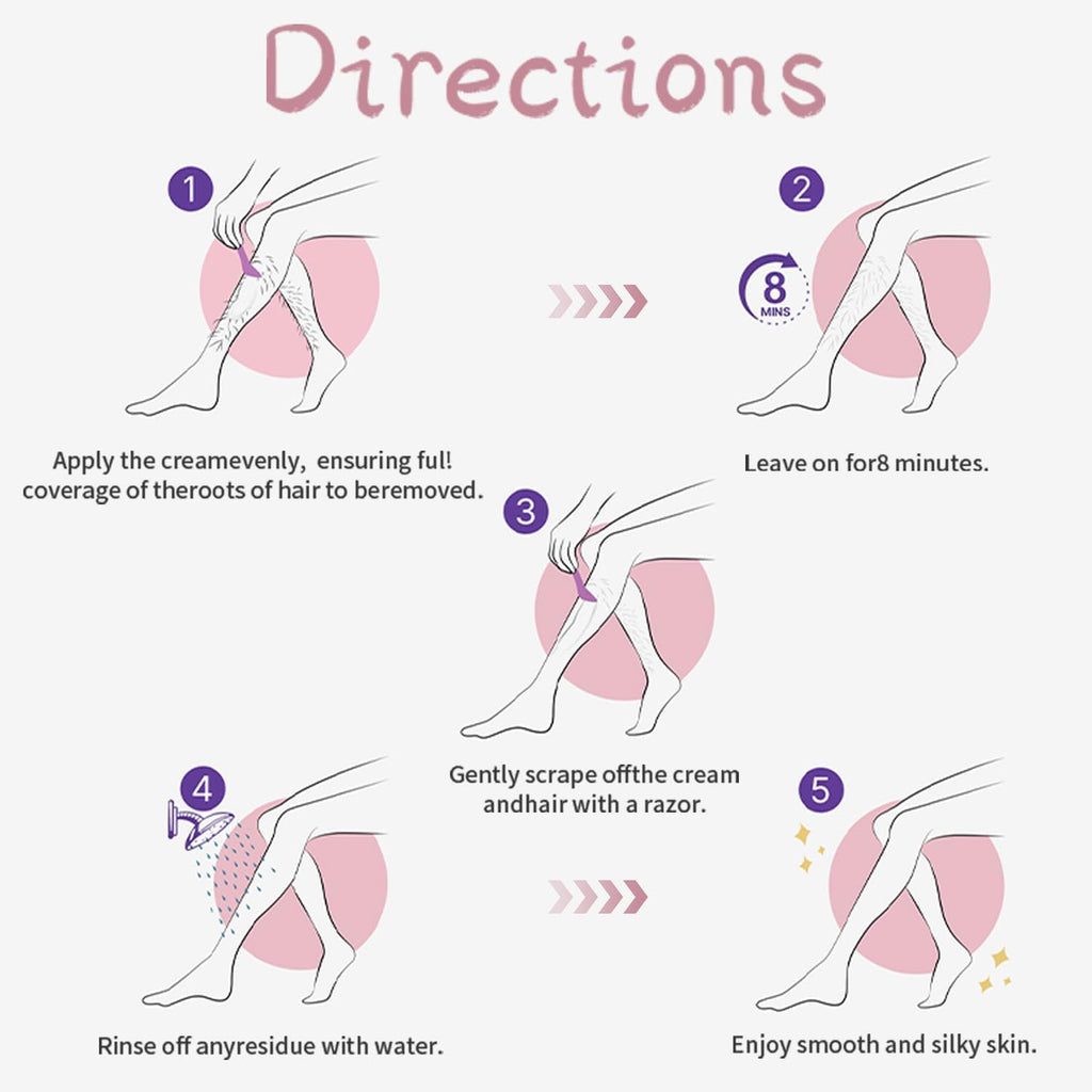 Hair Removal Cream for Women, Sensitive Depilatory Cream for Bikini Without any Pain