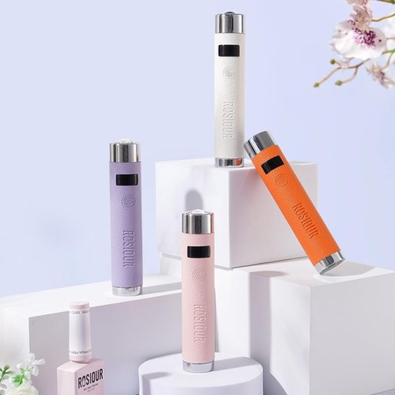 Rosiour Mini UV Lamp for Gel Nails- Rechargeable Handheld Nail U V Led Curing Light with Stand- Flash Cure Fast Dry UV Lamp with Auto Sensor for Home Manicure and Salon (White)