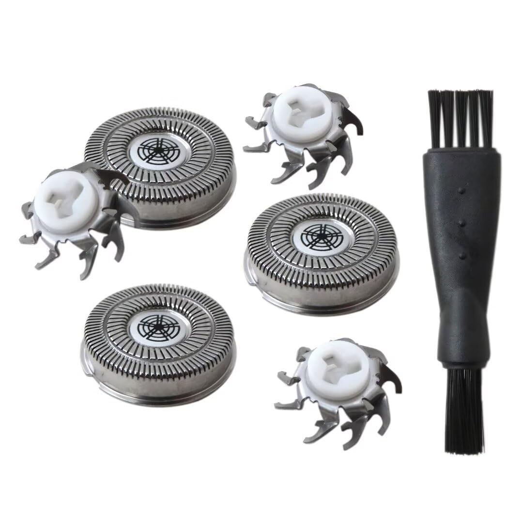 SW-S7105 3x Replacement Shaver Head Blades Compatible for Waterproof Electric Razor Wet & Dry Rotary Shavers with Clean Brush