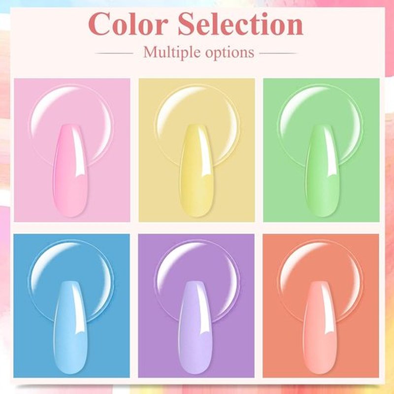 Honey Joy Neon Dip Powder Set - 6 Vibrant Colors for DIY Nail Art | No Lamp Required, Perfect for Home Manicure