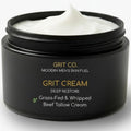 GRIT CO. Beef Tallow for Skin Anti-Aging Men's Face Cream – Grass-Fed Tallow Moisturizer for Men – Unscented Whipped Wrinkle Balm 3.4 oz