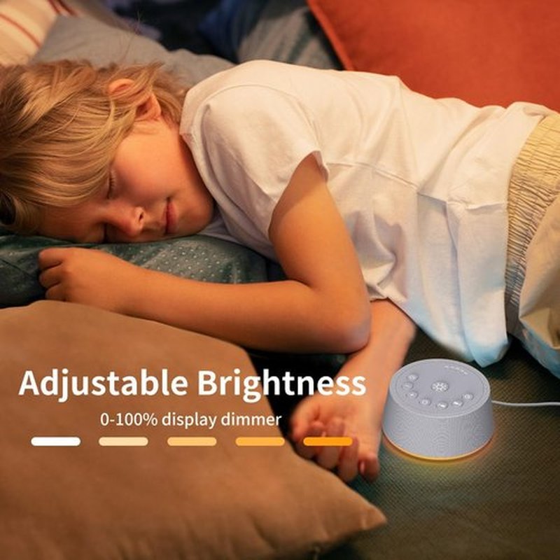 SoundLegend Sleep White Noise Machine - 32 Volume Levels, 30 Soothing Sounds, 12 Color Lights, Compact Design