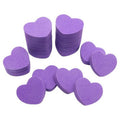 50 Pcs Heart Mini Nail Buffers Sponge Mini Nail Files Double Sided Nail Buffer Blocks Small Nail Sanding Blocks for Acrylic and Natural Nails Manicure Tools Purple