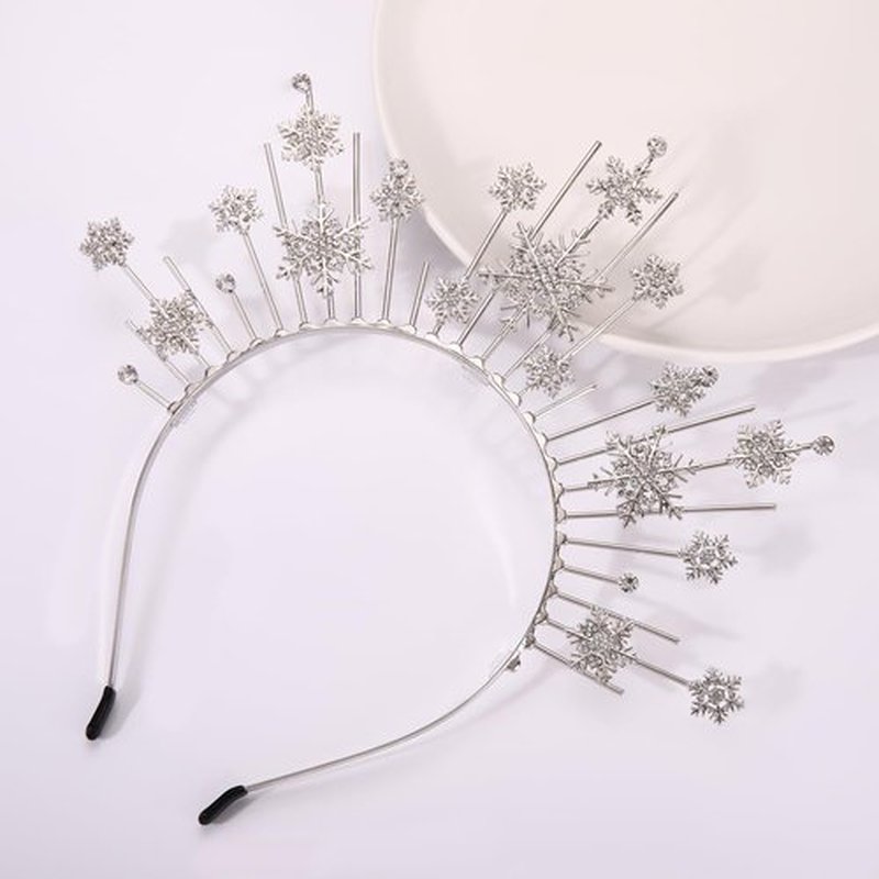 mokkia Christmas Headband for Women Snowflake Headbands Halo Crown Christmas Accessories Outfits Decorations Ugly Sweater Costume Party Favors Decors Holiday Gifts (Pattern C)