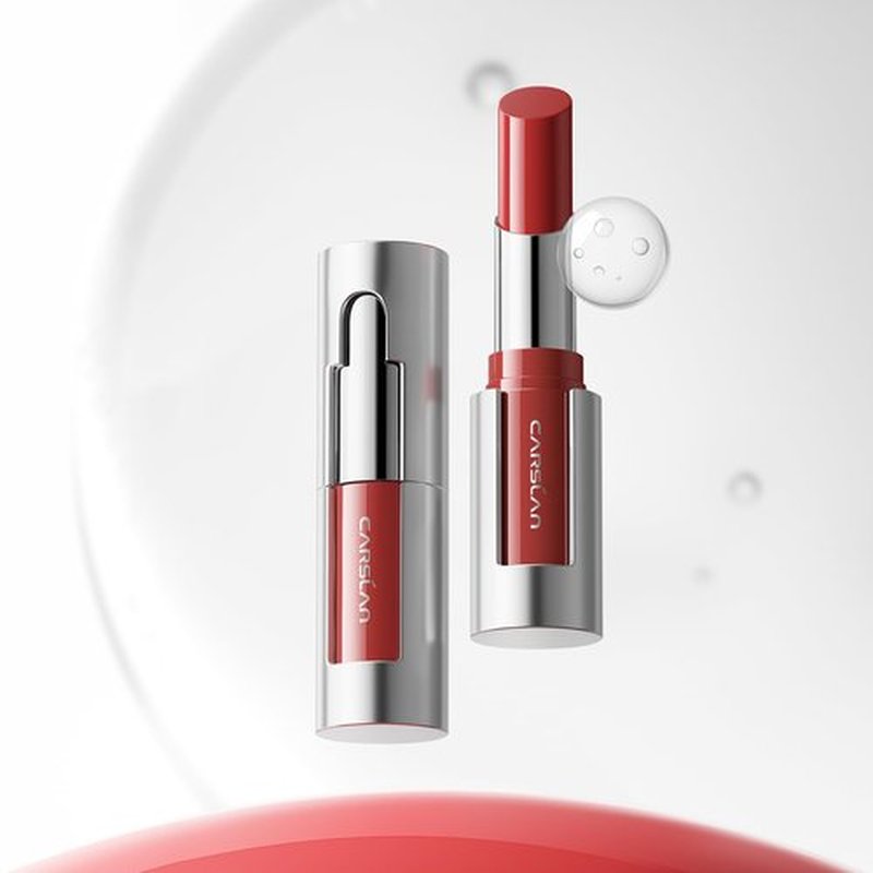 CARSLAN Essence Lipstick, Moisturizing, Plumping, Shiny Lip Color, Non Sticky Lipstick with Vitamin E, Sooth, Soften Lip, J306