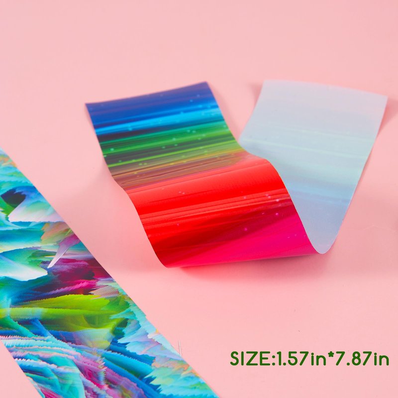 XEAOHESY 300 Sheets Nail Foils Transfer Nail Art Stickers Aurora Iridescence Gradient Marbling Holographic Laser Nail Foil Sheets Leopard Print Transfer Foil for Nails Decoration