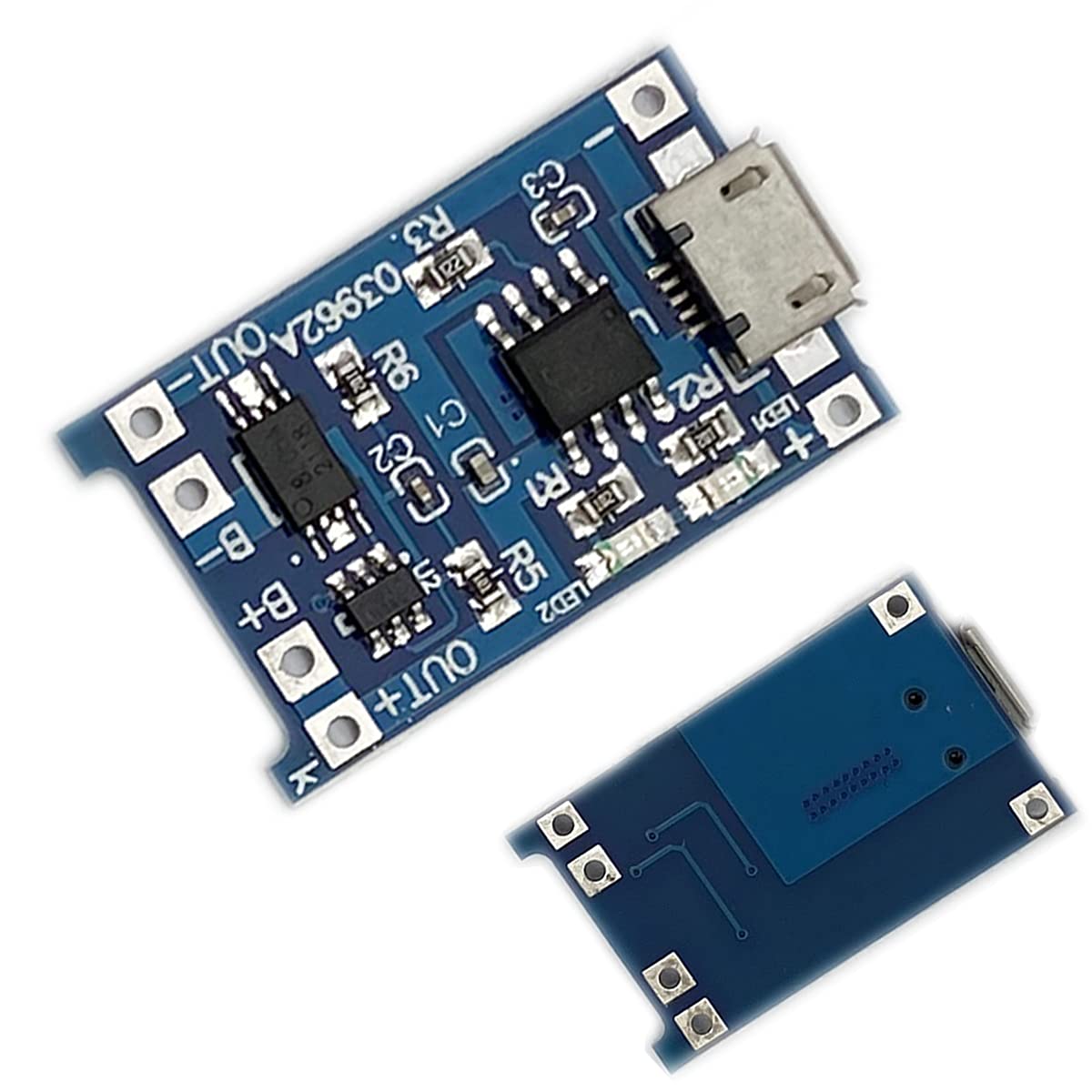 Kiro&Seeu 5PCS TP4056 Mirco-USB 5V 1A 18650 Lithium Battery Charger Module Charging Board with Dual Protection Functions