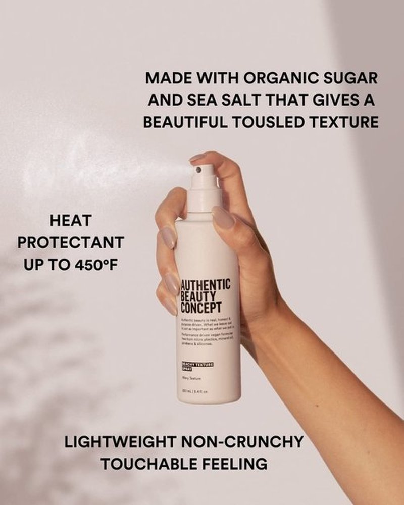 Authentic Beauty Concept Beachy Texture Spray - Texturizing Styling Spray for Soft, Tousled Waves | Vegan & Cruelty-Free | 8.4 fl. oz