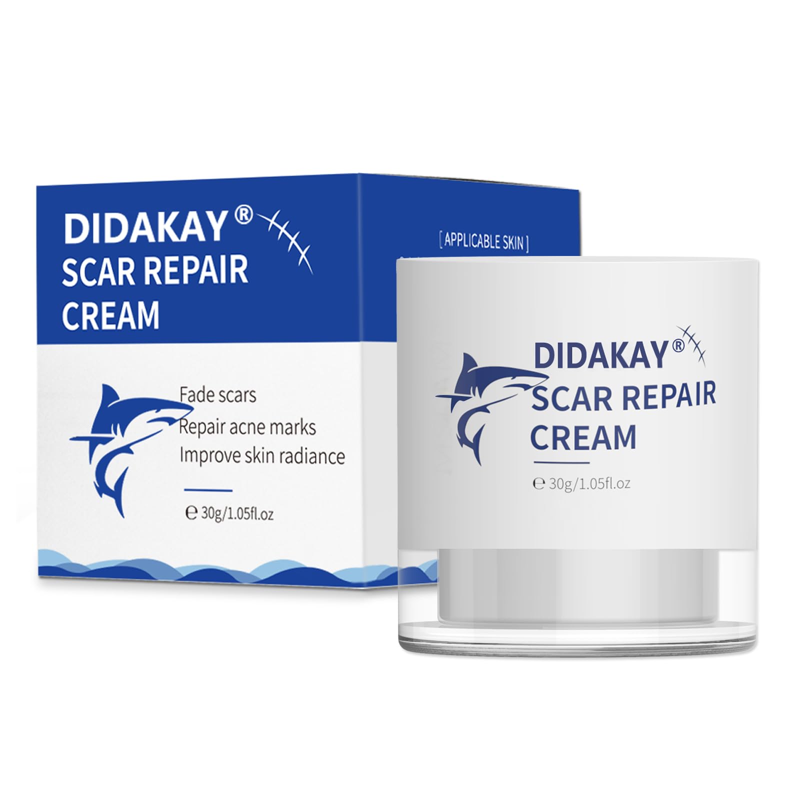 Advanced Scar Cream, Repair scar cream for Old and New Scars, Scar Removal Cream for Surgical Scars, Stretch Marks, C-Section, Keloids, Injury, Acne, and More 1.05 oz(30g)