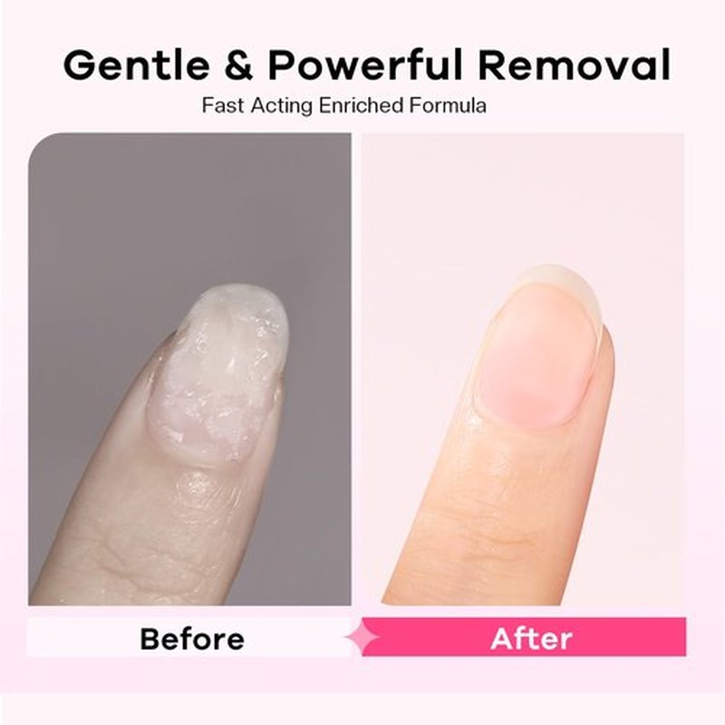 Glamonade Gel Nail Polish Remover: Professional Soak off Gel Polish Remover for Nails for Removal of Gel Polish Nail Tips Glitter Polish for Home Salon | Natural Rose Seed Oil, 6 Fl Oz