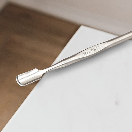 Seki Edge Cuticle Pusher (SS-303) - Professional Stainless Steel Nail Cuticle Pusher With Contoured Spoon Edge - Nail Care Tool for Manicures & Pedicures - Salon, Spa, & Home Use - Made in Japan