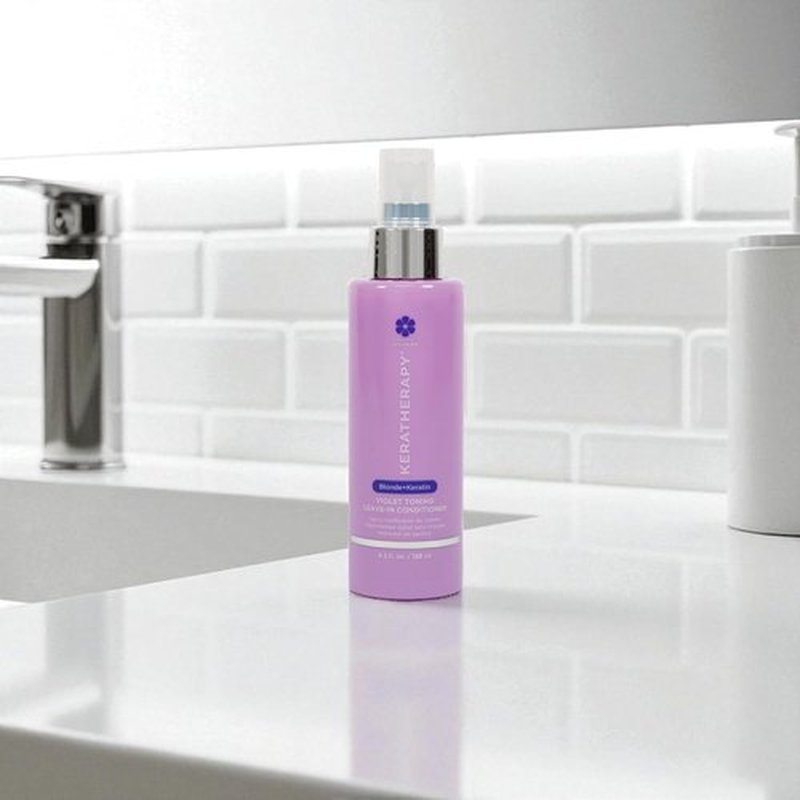 KERATHERAPY Keratin Infused Violet Toning Leave-In Protectant - Sulfate & Paraben Free, 3.7 fl. oz. for Blonde & Gray Hair