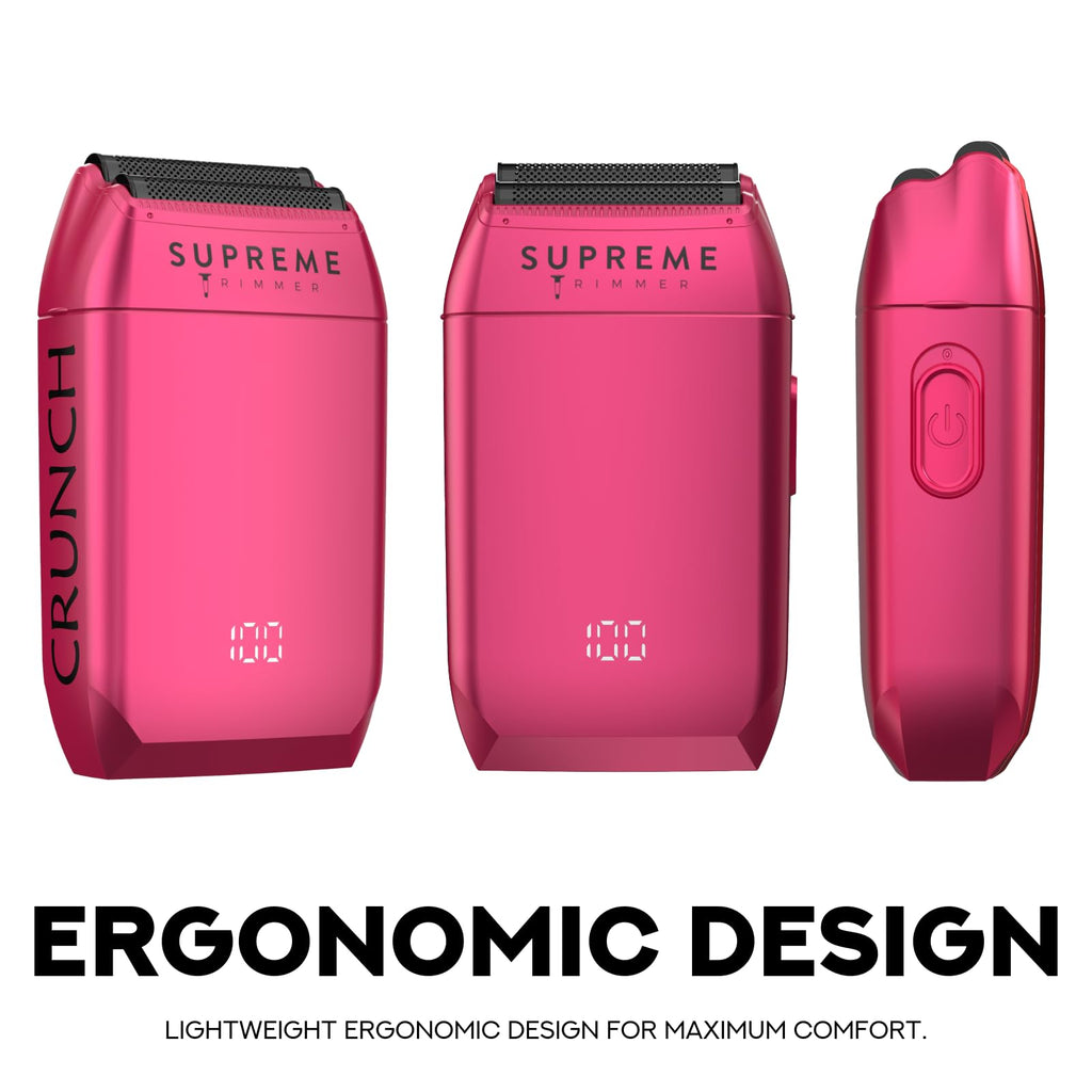 Supreme Trimmer Crunch STF602 – Waterproof Double Foil Shaver for Men | 150 Min Runtime, Wet/Dry Cordless & Corded Electric Razor | Hypoallergenic Foils for Face, Head & Stubble