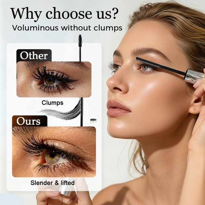 Skiennix Tubular Eyelash Primer - Waterproof Curling Mascara for Women | 2-Pack Black