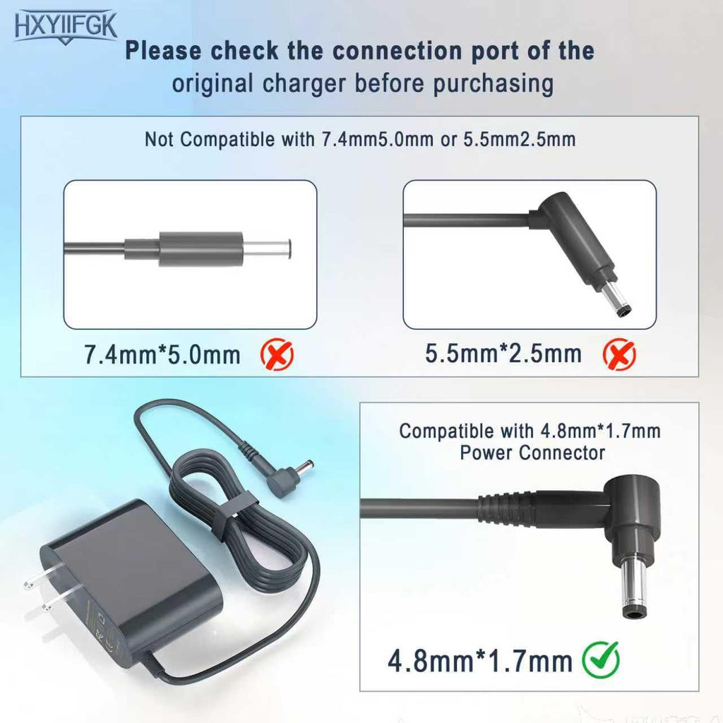 30.45V Cordless Vacuum Cleaner Charger Compatible with Dyson V10 V11 V12 V15 SV12 SV14 SV16 SV20 SV22 Cyclone Animal Motorhead Absolute Trigger Cordless Vacuum Cleaner 969042-01 217160-02 969350-02