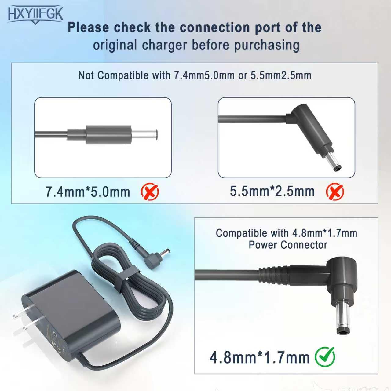 30.45V Cordless Vacuum Cleaner Charger Compatible with Dyson V10 V11 V12 V15 SV12 SV14 SV16 SV20 SV22 Cyclone Animal Motorhead Absolute Trigger Cordless Vacuum Cleaner 969042-01 217160-02 969350-02