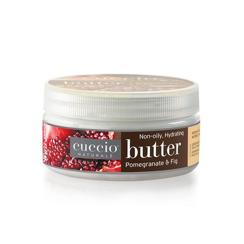 Cuccio Naturale Butter Blends - Ultra-Moisturizing Body Cream for Deep Hydration - Pomegranate & Fig - 8 Oz