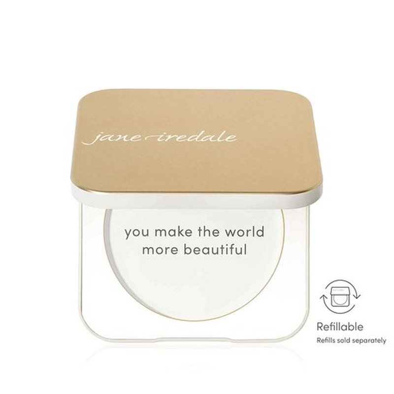 Jane Iredale Gold Refillable Compact - Eco-Friendly Makeup Storage | Sleek & Stylish Design