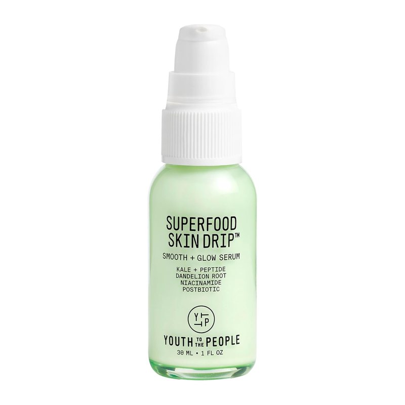 Youth To The People Superfood Skin Drip Face Serum - Strengthens Skin Barrier & Evens Tone, 1 fl oz | Vegan Formula with 5% Niacinamide, Kale & Peptides