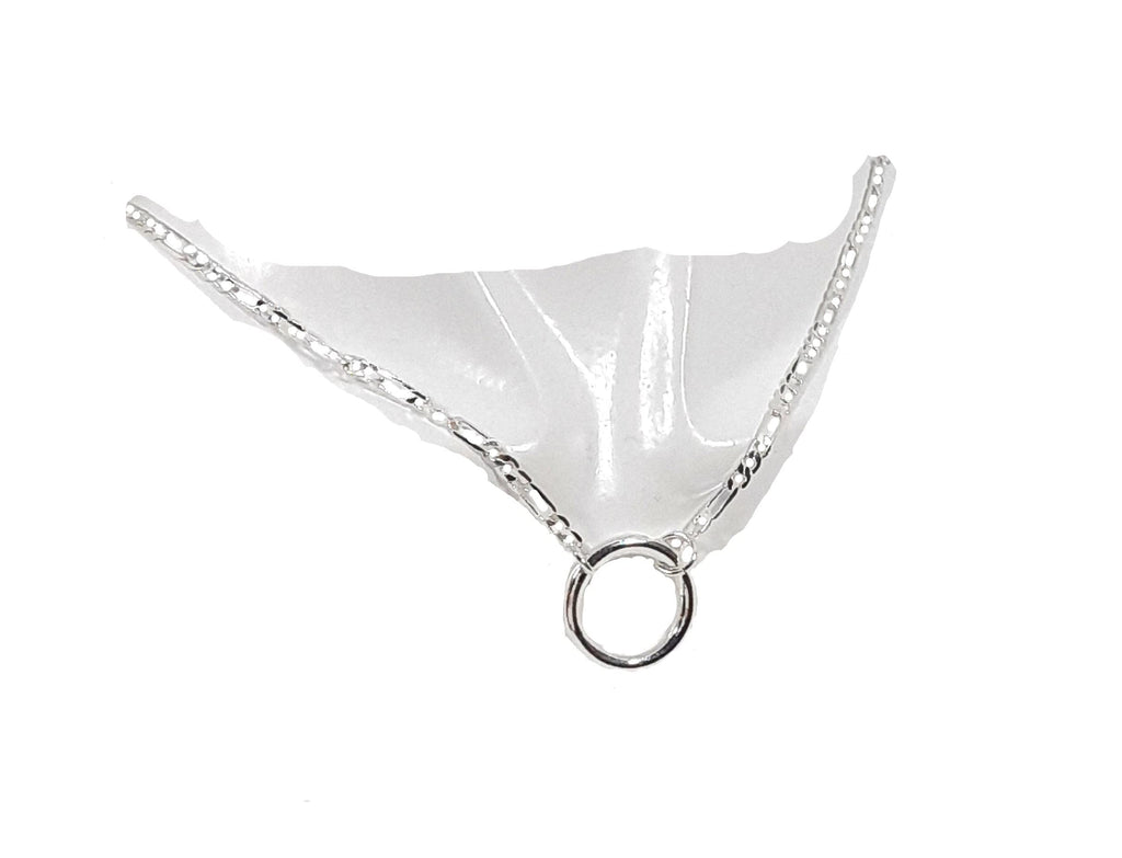 A SHER'S Tiny Delicate Day Collar Silver Necklace O-Ring up to 18 inches