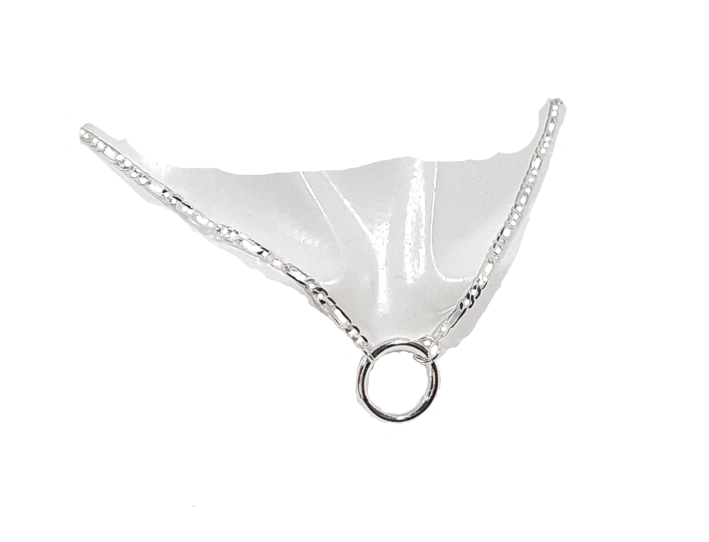 A SHER'S Tiny Delicate Day Collar Silver Necklace O-Ring up to 18 inches