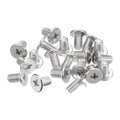 uxcell M5-0.8 x 8mm 20Pcs Flat Round Head Screws 304 Stainless Steel Phillips Drive Machine Screws Hardware Fastener for Furniture Connection