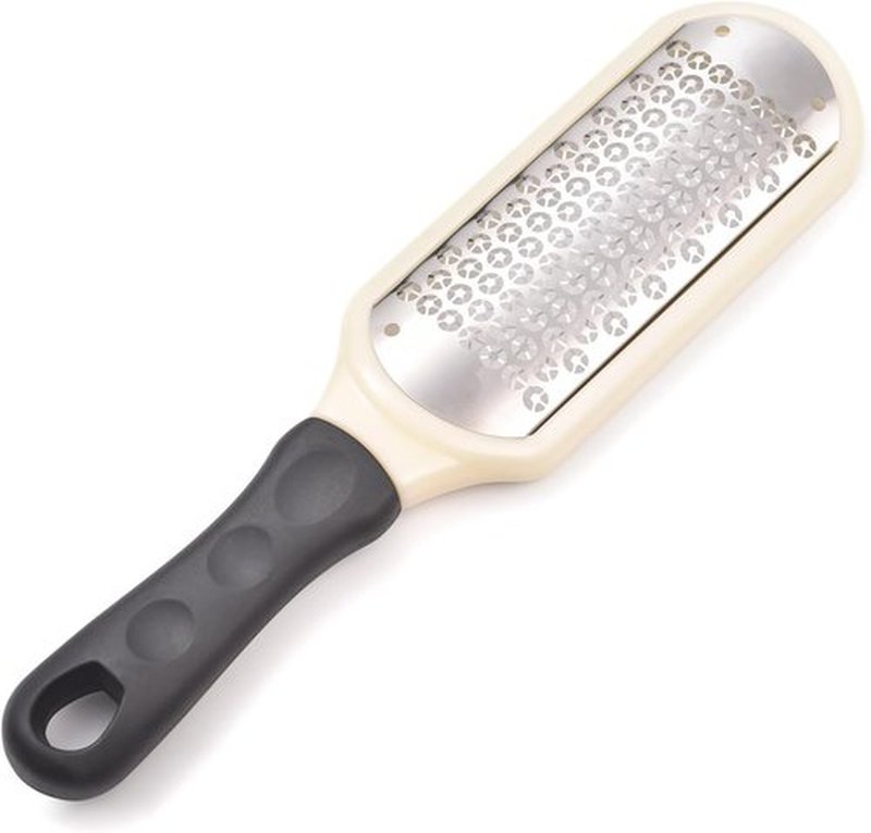 Colossal Foot File - Stainless Steel Pedicure Rasp for Effective Hard Skin Removal | White