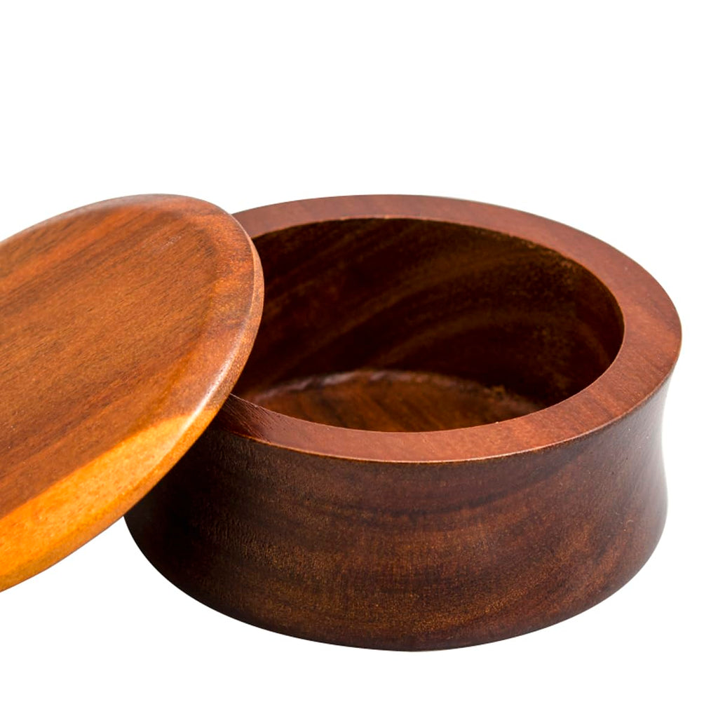 Danweix Wooden Shaving Bowl, Shaving Soap & Cream Bowl for Men Classic Style Easy to Lather Fits Wet Shaving (4#)