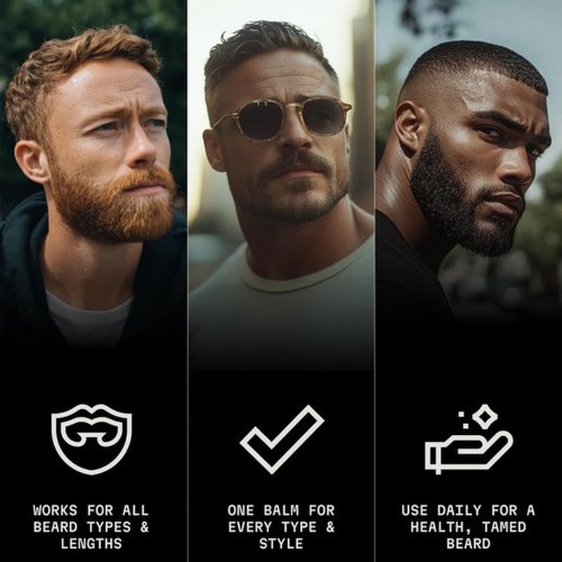 Striking Viking Beard Balm - Leave-In Conditioner & Styling Balm with Natural Oils | 2 oz Bergamot Thunder