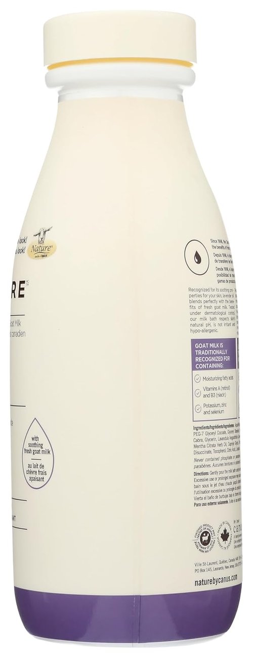 Nature by Canus Foaming Milk Bath - Smoothing Lavender Infusion with Fresh Canadian Goat Milk | 27.1 Fl Oz