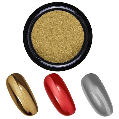 Duufin 14 Jars Chrome Nail Powder Metallic Nail Art Powder Mirror Effect Manicure Chrome Powder 14 Colors Nail Powders with 14 Pcs Eyeshadow Sticks, 1g/Jar