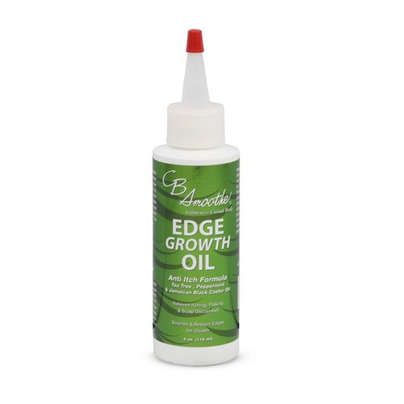 C B SMOOTHE Oil, Natural Hair Growth Serum with Tea Tree, Peppermint, Jamaican Black Castor - 4oz, Non-Greasy, Anti-Itch Scalp Moisturizer, Boosts Circulation & Edge Regrowth, Unisex