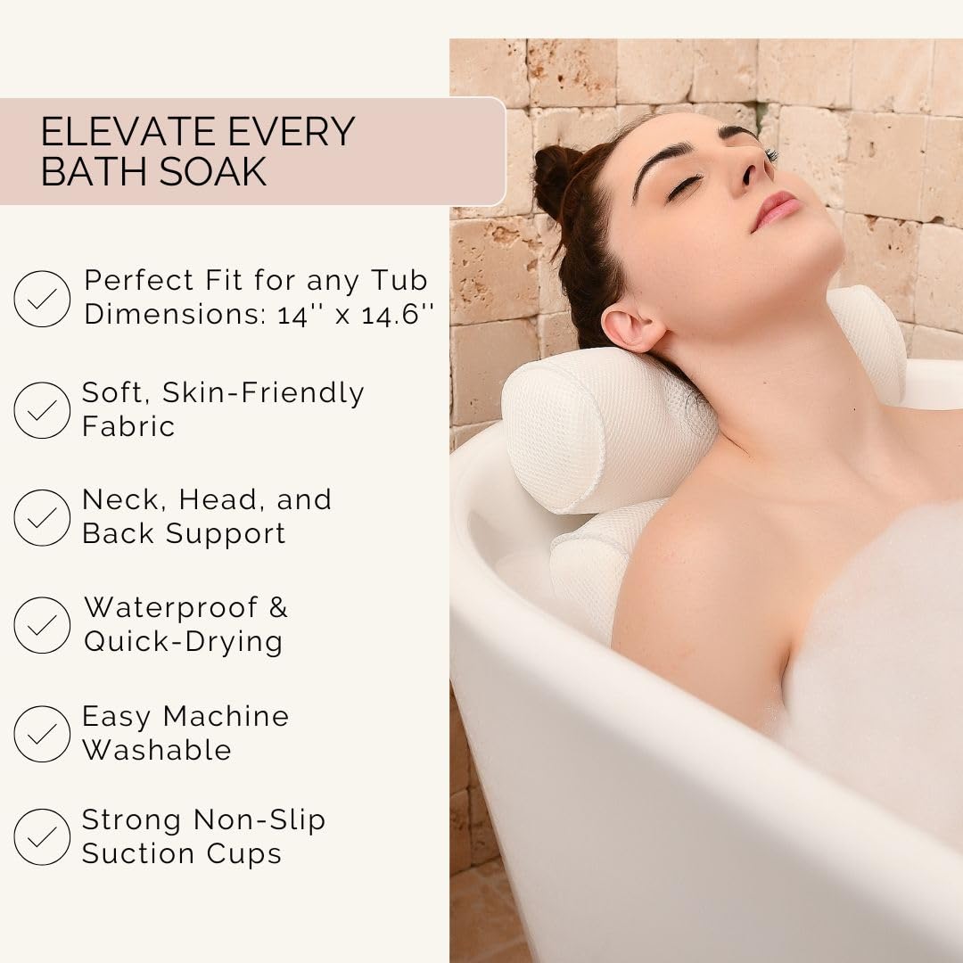 Bamboo Bathtub Tray Caddy Expandable - Over The Tub Bath Caddy Tray for Bathtub Accessories for Relaxing Spa, Bamboo Bath Tray for Tub Accessories for Bathtub for Women. Bath Spa Gifts for Women.
