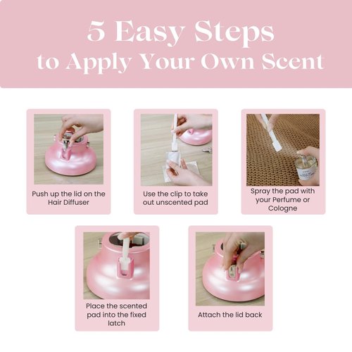 GIHALI Universal Hair Diffuser “Super Sturdy” 1.7 Inch to 2.6 Inch for Natural Curly and Wavy Hair, Hair Dryer Attachment (Pink 2 Aroma Upgrade)