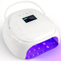 BOMOQING 126W Rechargeable UV LED Nail Lamp, Portable Cordless Nail Dryer with Auto Sensor and 4 Timer Settings, Professional Curing Lamp for Gel Polish and Salon (White)
