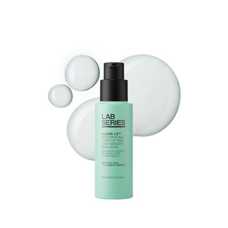 Lab Series Men's Clear LS Mattifying Lightweight Moisturizer with Salicylic Acid - Face Emulsion Suitable for Acne Prone Skin - Skin Care for Men - Dermatologist tested, 1.7 Fl Oz