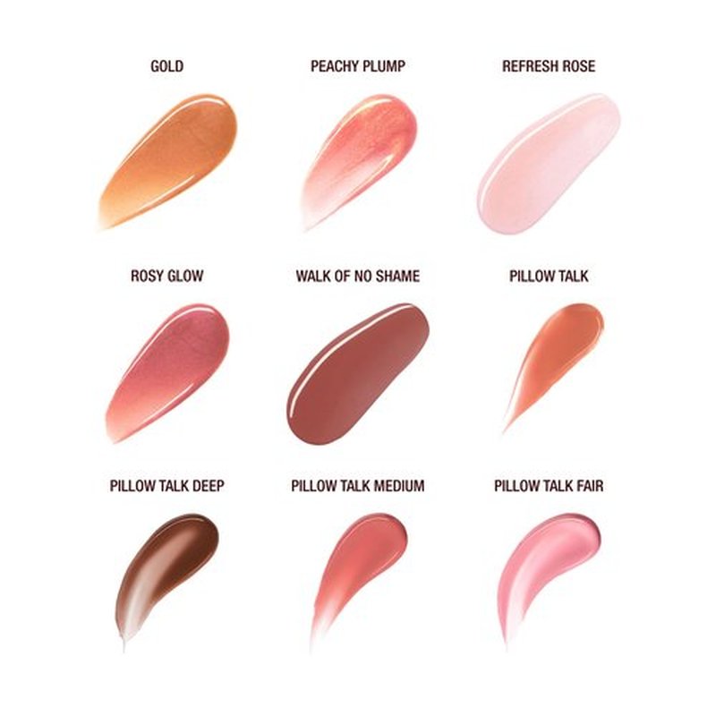 Charlotte Tilbury Collagen Lip Bath - Plumping Lip Gloss for a Fuller-Looking, High-Shine Pout - Skincare-Infused Formula to Hydrate & Nourish Lips - Pillow Talk Fair