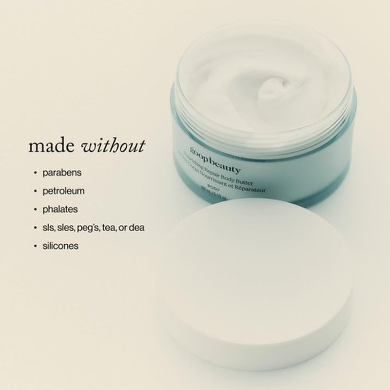goop Beauty Body Butter | Lotion for Dry Skin | Nourishing Butters & Botanical Extracts | Hydrating & Firming Cream | 6.1 fl oz