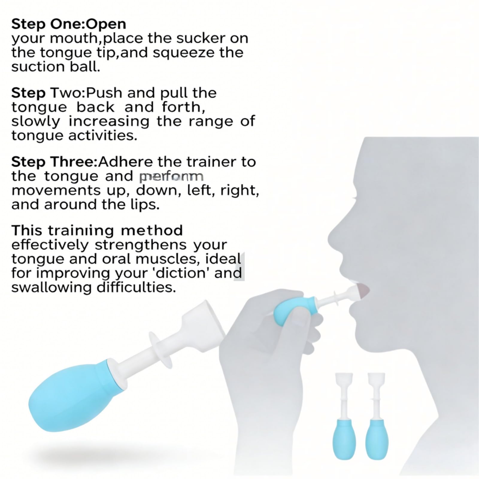 Didiseaon Oral Muscle Trainer For Speech Therapy Tongue Exerciser And Suction Device Mouth Opener And Jaw Trainer For Elderly And Children