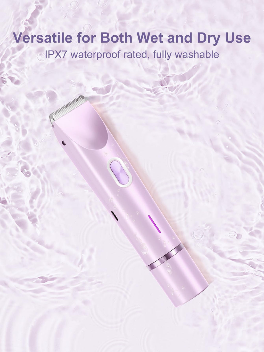 Joigivit 2 in 1 Bikini Trimmer for Women Dual Head Shaver Electric Razors Lady Pubic Hair, Ipx7 Waterproof Bikini Underarm Arms Leg Face Body