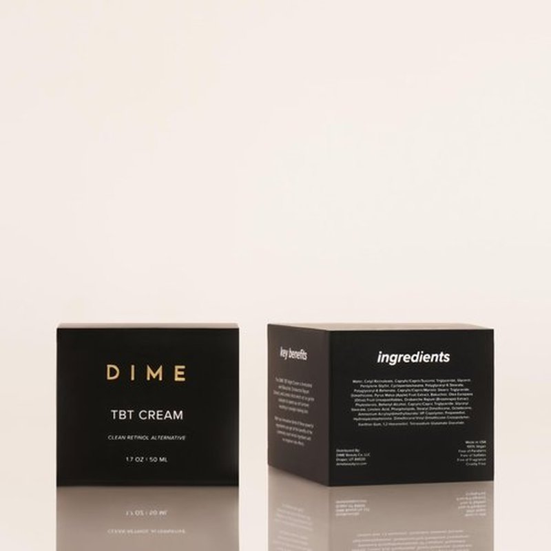 DIME Beauty TBT Cream - Gentle Antiwrinkle Cream for Women with Bakuchiol for Face Wrinkles - Anti-Aging Face Moisturizer and Forehead Wrinkle Cream for Smoother Younger Looking Skin 1.7 oz / 50ml