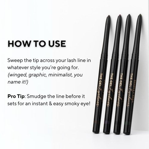 Shades By Shan Gel Eyeliner - Long-Lasting, Smudge-Proof, Vegan Formula in Brown Sugar