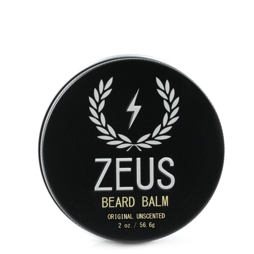 Zeus Conditioning Beard Balm for Men - 2 Oz - Natural Softening Conditioner for Facial Hair (Unscented)