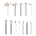 12 Pieces Bridal Hair Accessories Pearl Wedding Hair Pins Handmade Bridal Hair Pins for Wedding Brides Women Girls