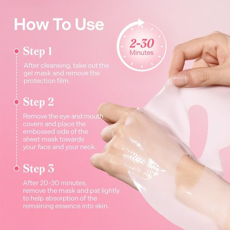 Torriden CELLMAZING Collagen Firming Gel Sheet Mask for Face & Neck (4 Pack) | Smoother, Firmer-Looking Skin with 5D Collagen Complex | Korean Skincare Mask