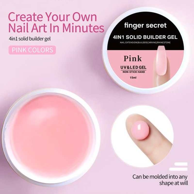 Solid Builder Gel For Nails 3D Nail Sculpting Gel Stable Non-Sticky for Nail Extension Carving DIy Salon Home 60ml