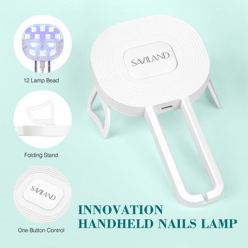 SAVILAND Gel Nail Kit with Curing Lamp: 500 pcs Stiletto Nail Tips 4 In 1 Glue Gels with Medium Stiletto Gel Nails Tip and Curing Lamp Acrylic Nails Art DIY Manicure Home Salon Gift