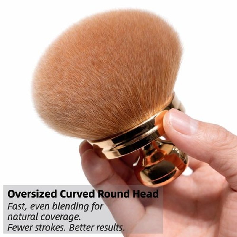 Skiennix Extra Large Self Tanner Brush - Ultra-Dense Kabuki Brush for Streak-Free Body Makeup & Bronzing